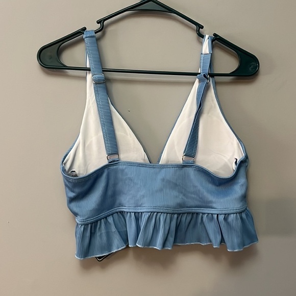 Ruffle Textured Ribbed Tankini Set - Picture 2 of 6